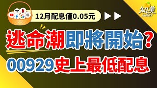 【今年最爛的ETF就是00929！】｜降息五次剩005元｜問自己兩個問題，決定該不該跑！｜00929（復華台灣科技優息）｜知美JiMMY [upl. by Anneres]