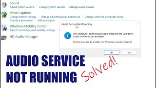 Audio Service not Running di Windows 11 SOLUSI [upl. by Theone]