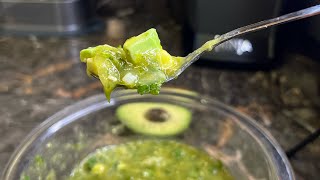 GREEN SALSA W AVOCADO🥑 salsaverde avocado easyrecipe easytomake howto shorts youtubeshorts [upl. by Zena436]