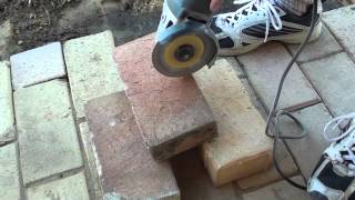 How to Easily Cut Bricks With a Portable Angle Grinder [upl. by Groome]