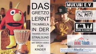 Das Gretzo lernt Trommeln Ein MitmachenVideo für Kinder [upl. by Wenona781]