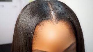 DETAILED HOW TO DO AN INVISIBLE TRADITIONAL WEAVE  MIDDLE PART LEAVE OUTSEW IN2024🪡🧵 [upl. by Nlocnil]