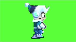 Mega Man Fully Charged Ice Man running green screen [upl. by Quenby]