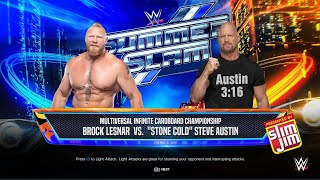 😭WWE 2k24 🔥MULTIVERSAL INEINITE CARDBOARD CHAMPIONSHIPBROCK LESNAR VS quotSTONE COLDquot STEVE AUSTIN [upl. by Ajssatsan]