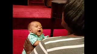 Baby sings at church  Adorable [upl. by Hadeis]