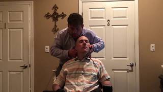 Chiropractic adjustment on C4C6 Quadriplegic – coccyxtailbone back and neck adjustment [upl. by Ohara]