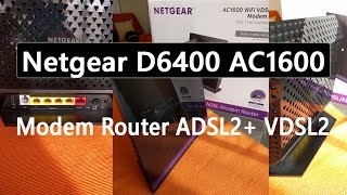 Netgear D6400 AC1600 Modem Router ADSL2 VDSL2  unboxing [upl. by Wincer]