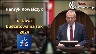 Henryk Kowalczyk  ustawa budżetowa na rok 2024 [upl. by Pacifica502]