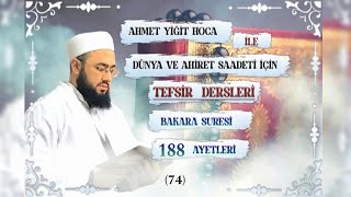 TEFSİR DERSLERI  74DERS  BAKARA SURESİ 188 [upl. by Alleiram]