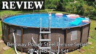 Bestway Power Steel Deluxe Series 20 x 48’ Pool Set Review [upl. by Ayoted]