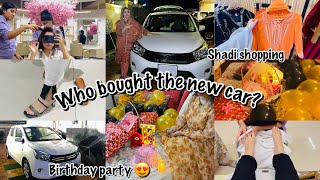 WHO BOUGHT THE NEW CAR  🩷FINALLY 😍 BIRTHDAY PARTY  GIFTS 😍 [upl. by Yesnnyl]