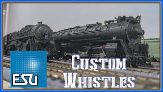 Custom ATSF Whistles Demo  ESU Lokprogrammer [upl. by Wolfy722]