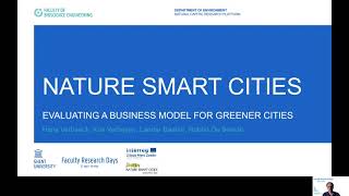 Biodiversity and Ecosystem Services Nature Smart Cities  a business model for greener cities [upl. by Myron795]