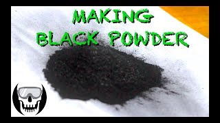 Making Black Powder Gunpowder at Home from Charcoal Sulfur and Potassium Nitrate [upl. by Branham825]