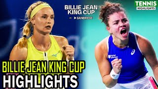 Jasmine Paolini vs Rebecca Sramkova Final Highlights  Billie Jean King Cup 2024 [upl. by Aenea]