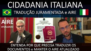 CIDADANIA ITALIANA  TRADUÇÃO JURAMENTADA e AIRE [upl. by Ettennad]