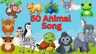 50 Animals Roars Hops and Swims The Ultimate Animal Song  The Amazing Animal Adventure Song [upl. by Ibrek]