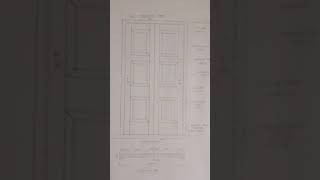 Fully panelled door ll civil engineering drawing 1 ll diploma 3rd sem [upl. by Euqinwahs65]