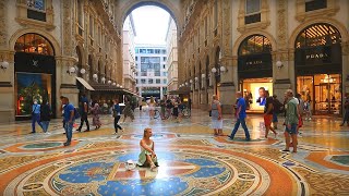 MILAN Piazza DUOMO amp Vittorio Emanuele II GALLERY Italy walking tour 4k [upl. by Corina697]