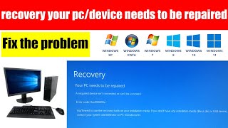 recovery your pcdevice needs to be repaired  fix your pcdevice needs to be repaired [upl. by Milman]