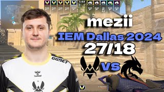 Vitality mezii 2718 vs Spirit Mirage  IEM Dallas 2024 Semifinal cs2 pov demo [upl. by Oflodur]