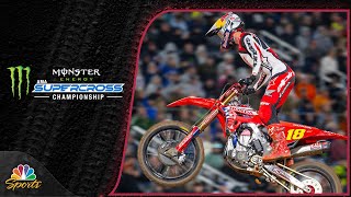 Supercross 2024 Birmingham Round 9 best moments  Motorsports on NBC [upl. by Sucramrej]