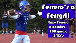 Westfield 37 Elizabeth 21  HS Football Week 2  Enzo Ferrero 6 catches 180 yards 3 TDs [upl. by Plafker41]