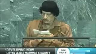 Muammar Abu Minyar al Gaddafi speech at United Nations General Assembly in New York 2009 part 1 of 9 [upl. by Llednil445]