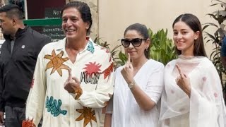 Dream Girl Ananya Pandey With Family Arrives To Vote For Maharashtra Assembly Elections 2024 [upl. by Gib]