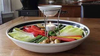 Bagna Cauda  Hot Garlic amp Anchovy Vegetable Dip Recipe  Fancy Super Bowl Dip [upl. by Anyad]