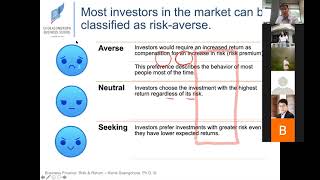 BusFin Lecture 71 ความเสี่ยงและผลตอบแทน 13 [upl. by Sido142]