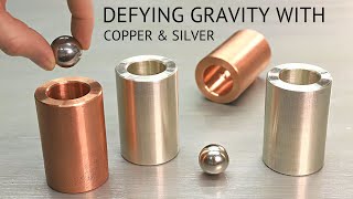 Making Antigravity tubes  Copper amp Silver  Lenzs law  Metal casting Experiment [upl. by Erica458]