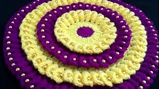 Crosia Thalpos ke Design  Thaliposh Pattern  Hindi  Crochet Pearl Doily [upl. by Darelle]