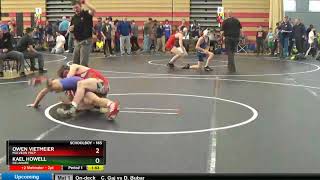 Schoolboy 165 Owen Vietmeier Malvern Prep Vs Kael Howell Delaware [upl. by Guillema]