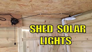 Shed Solar Powered Lights Setup [upl. by Frendel366]