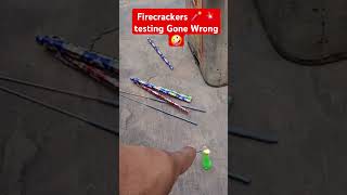 Firecrackers 🧨 testing Gone wrong firecracker testing bomb anarbomb testingcracker haryana [upl. by Anica675]