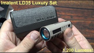 Imalent LD35 Luxury Flashlight Set Review 1200 Lumens OLED Display Luminus SFT25RWES LED [upl. by Beuthel7]