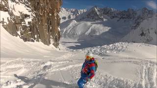 Vallée Blanche petit envers in powder [upl. by Narut280]