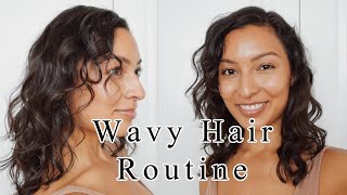 Wavy Hair Routine 2a2b Curls W Denman Brush [upl. by Trinatte882]