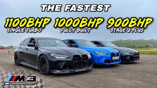 THE FASTEST G80 BMW M3 1100HP M3 v 1000HP M3 v 900HP M3 [upl. by Ahsaei]