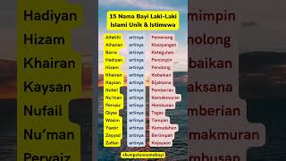 15 Nama Bayi Lakilaki Unik amp Istimewa namabayi [upl. by Eilitan]