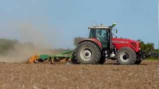 Pseudo labour 2011  Grubbern  Tillage  Massey Ferguson 8280 Sound [upl. by Rosaleen]