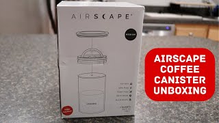 Airscape Stainless Steel Coffee Canister  Matte Red Rock  Unboxing [upl. by Silisav]