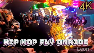 Hip Hop Fly Onride 2024 Nachtfahrt Karlsruhe Messe 4K [upl. by Emelia]