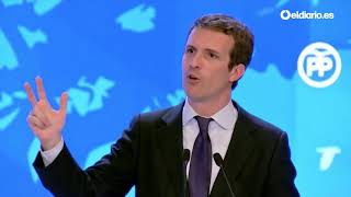 Pablo Casado nuevo presidente del Partido Popular quotEl PP ha vueltoquot [upl. by Seibold]