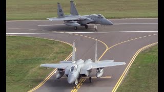 F15C Eagle 493d Fighter SQ Landing amp Takeoff LITHUANIA [upl. by Reiss]