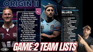 State Of Origin Game 2 Team Lists 🏉 [upl. by Nylitsirk]