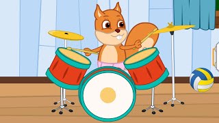 Bridie Squirrel  Eu toco bateria Animé Desenho Infantil em Português Brasil [upl. by Che]