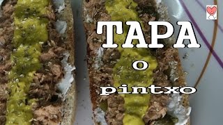 TAPA O PINTXO DE ATUN CON SOJA Y MOSTAZA CON QUESO BLANCO rico fácil rápido y diferente de julio [upl. by Adnawak872]