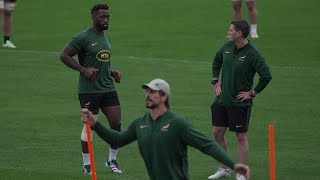 Springboks seem in good spirits as they train ahead of Rugby World Cup final [upl. by Belldas]